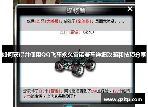 如何获得并使用QQ飞车永久雷诺赛车详细攻略和技巧分享