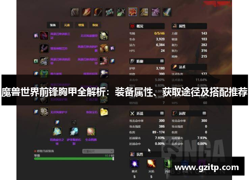 魔兽世界前锋胸甲全解析：装备属性、获取途径及搭配推荐